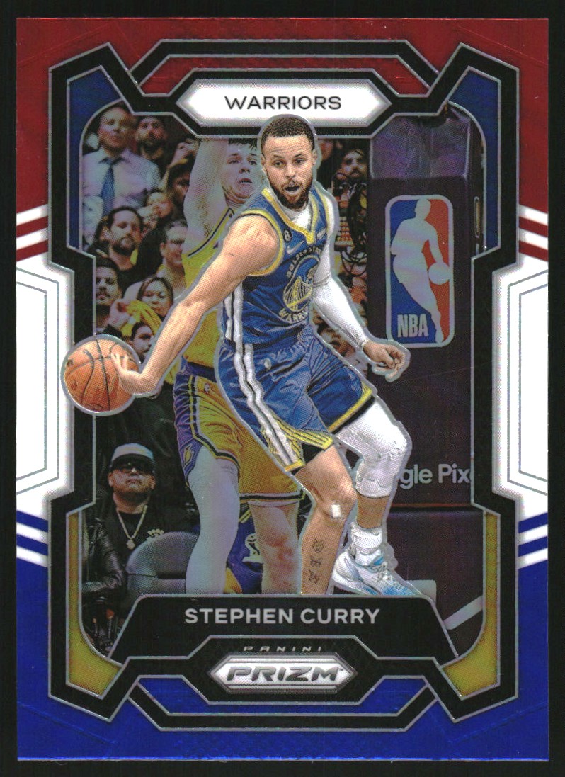 2023-24 Panini Prizm Prizms Red White and Blue #119 Stephen Curry