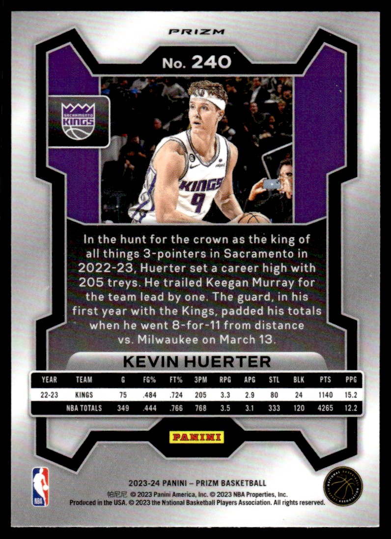 2023-24 Panini Prizm Prizms Silver #240 Kevin Huerter