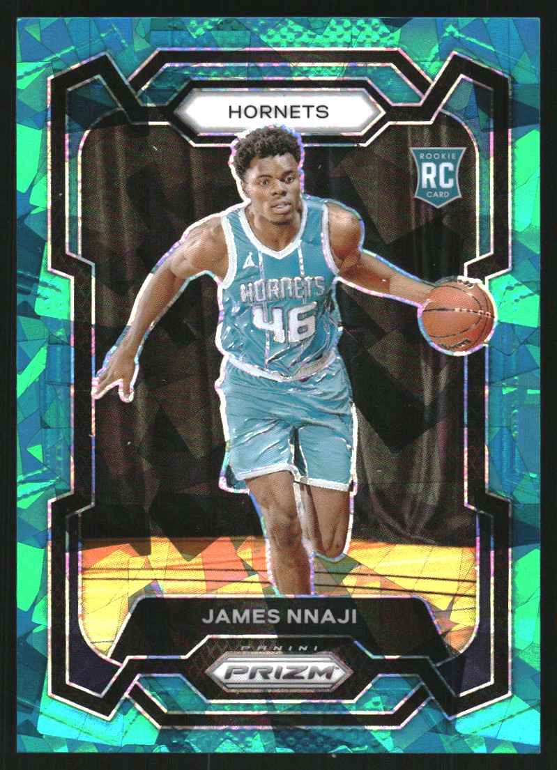 2023-24 Panini Prizm Prizms Teal Ice #159 James Nnaji
