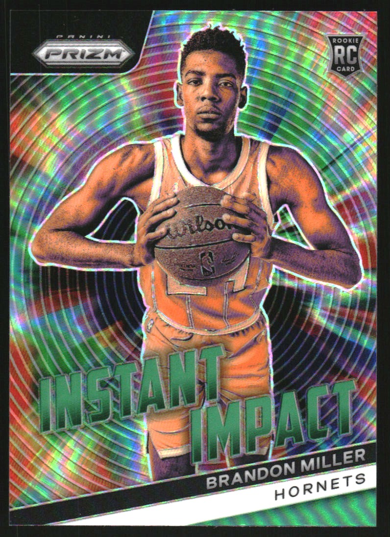 2023-24 Panini Prizm Instant Impact Prizms Green #4 Brandon Miller