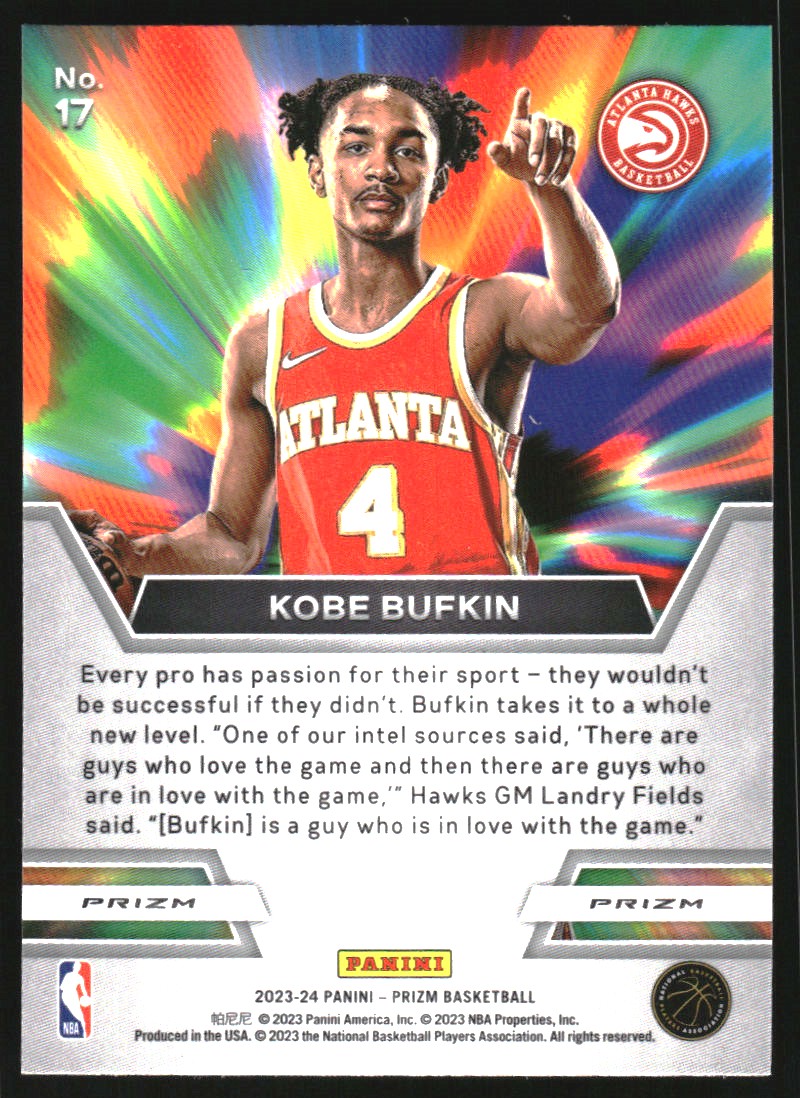 2023-24 Panini Prizm Instant Impact Prizms Green #17 Kobe Bufkin