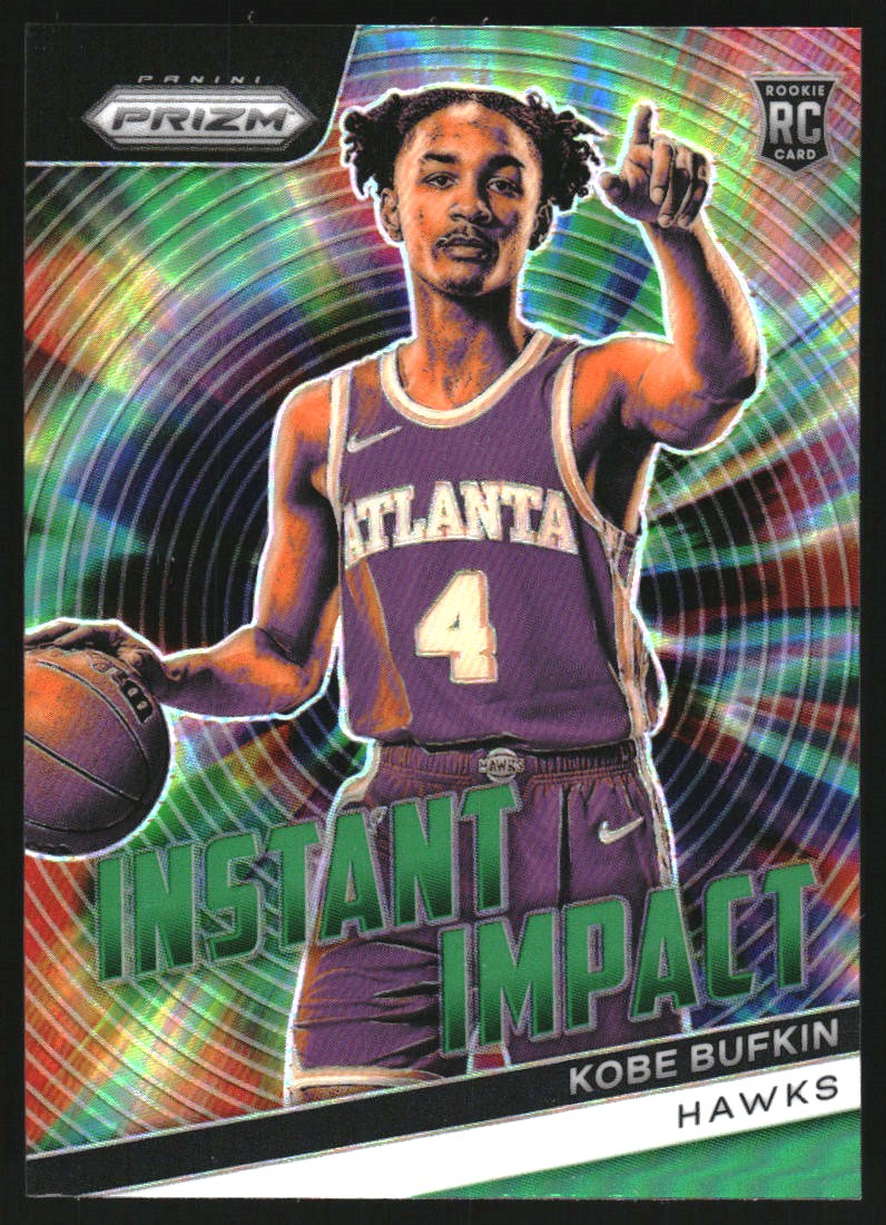 2023-24 Panini Prizm Instant Impact Prizms Green #17 Kobe Bufkin