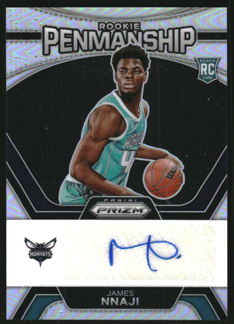 2023-24 Panini Prizm Rookie Penmanship Prizms Silver #39 James Nnaji Auto