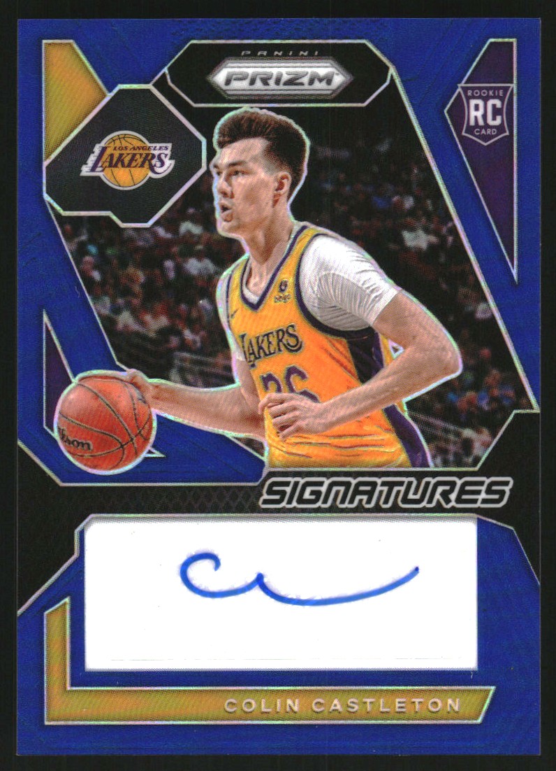 2023-24 Panini Prizm Rookie Signatures Prizms Blue #41 Colin Castleton