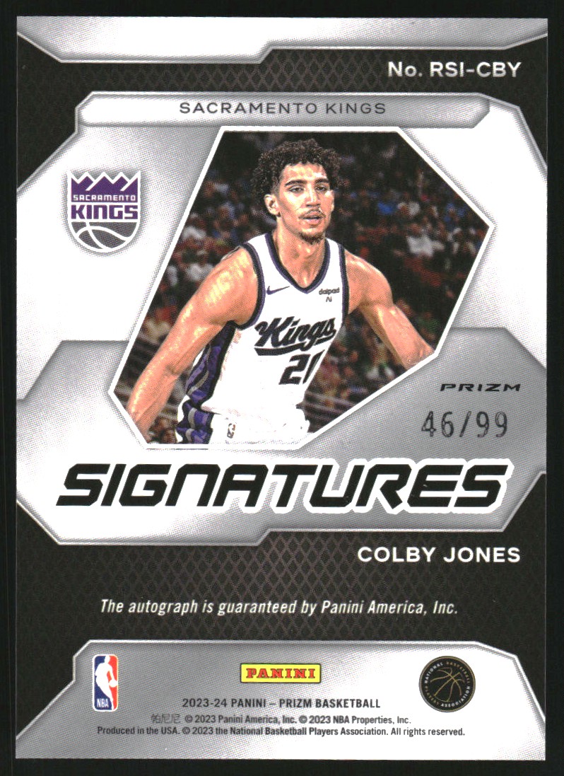 2023-24 Panini Prizm Rookie Signatures Prizms Red #27 Colby Jones