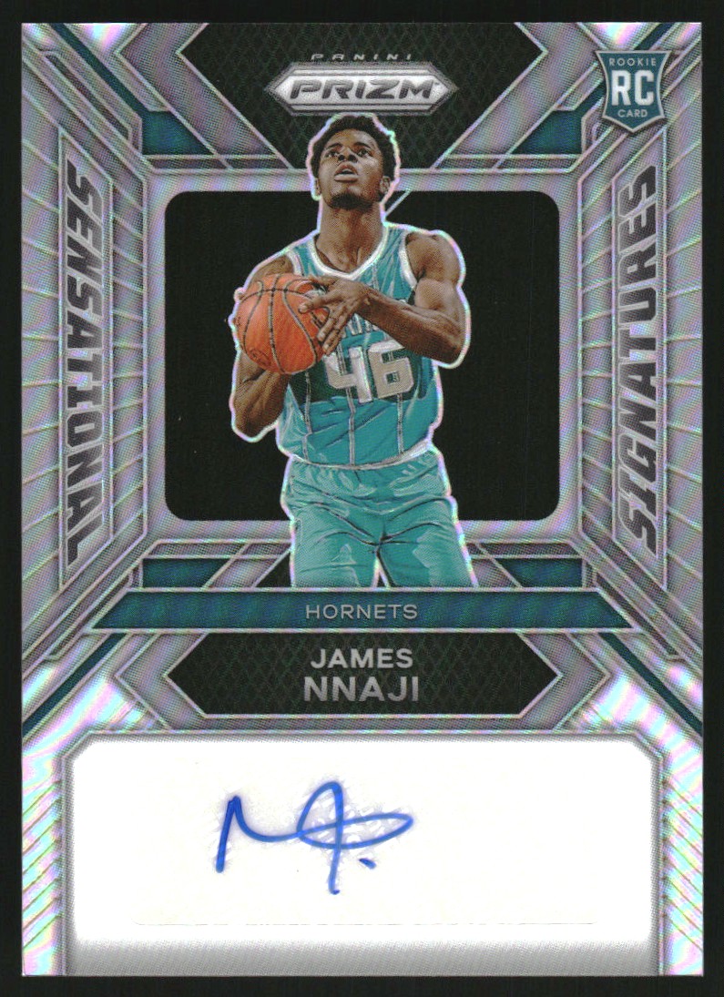 2023-24 Panini Prizm Sensational Signatures Prizms Silver #47 James Nnaji