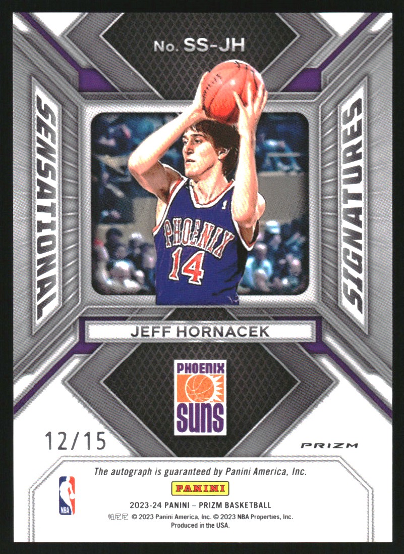 2023-24 Panini Prizm Sensational Signatures Prizms Snakeskin #9 Jeff Hornacek