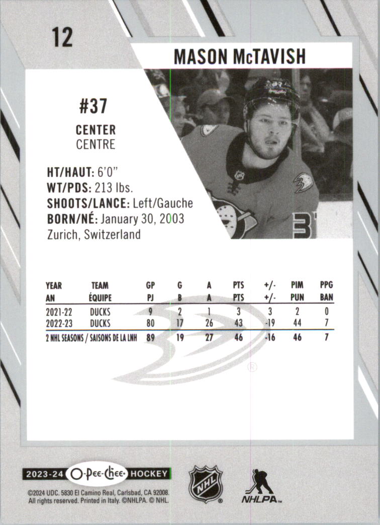 2023-24 O-Pee-Chee Hockey Card Pick (Base) 1-101