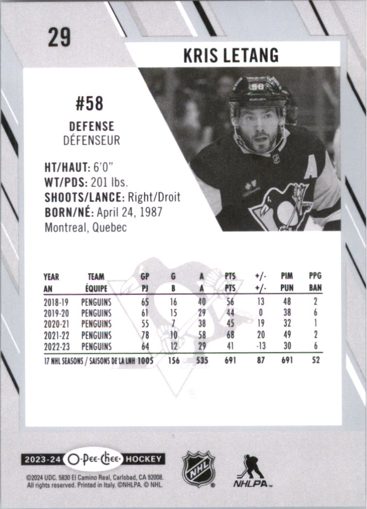 2023-24 O-Pee-Chee Hockey Card Pick (Base) 1-101