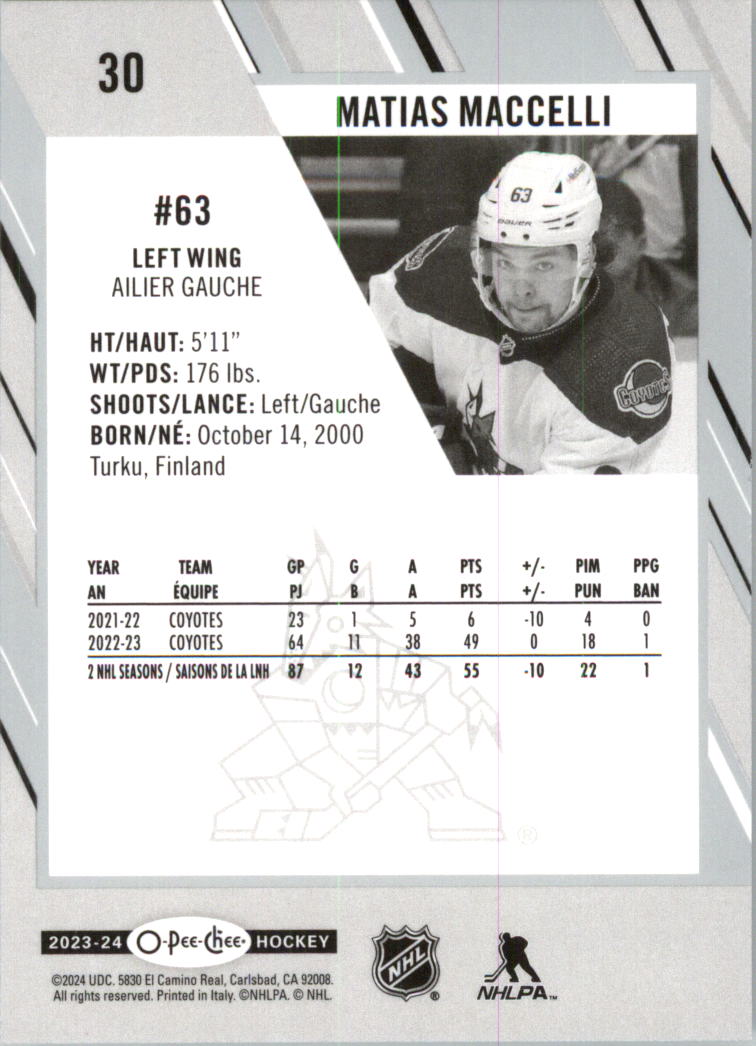 2023-24 O-Pee-Chee Hockey Card Pick (Base) 1-101