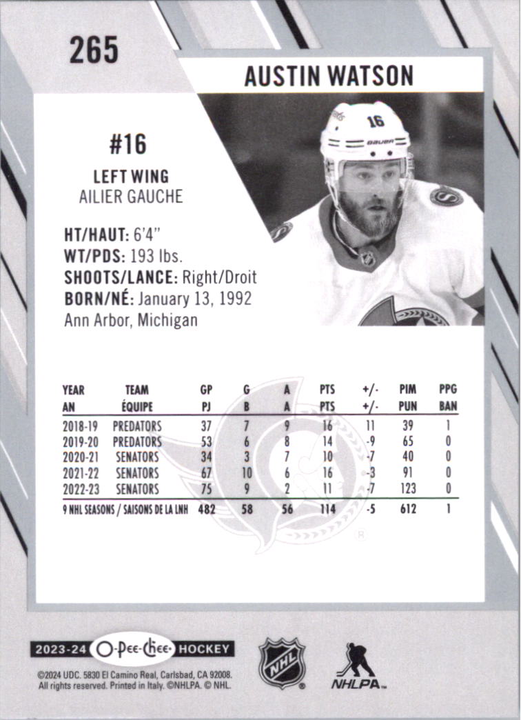 2023-24 O-Pee-Chee Hockey Card Pick (Base) 102-312