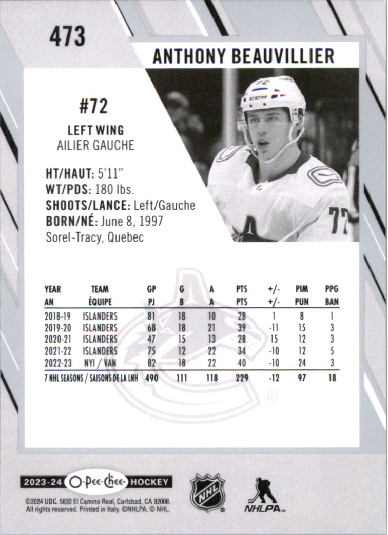 2023-24 O-Pee-Chee Hockey Card Pick (Base) 313-600