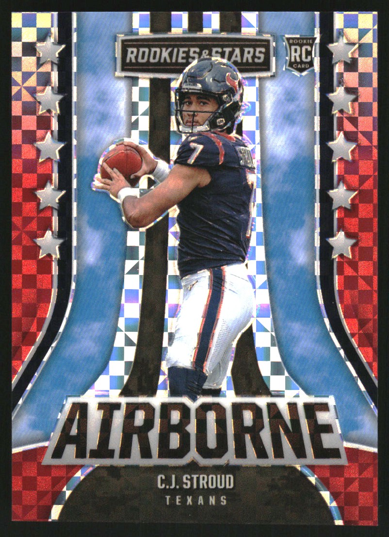 2023 Rookies and Stars Airborne Red Plaid #13 CJ Stroud