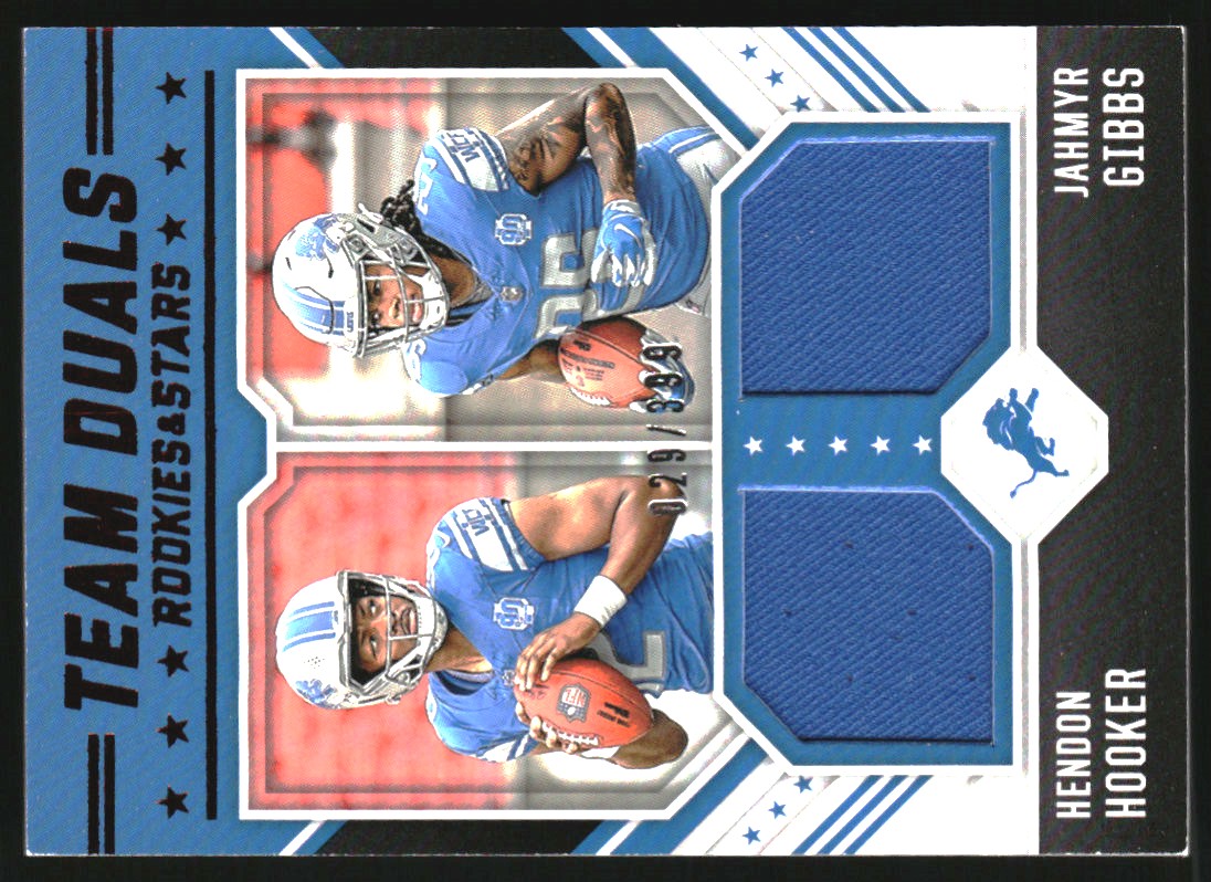 Jahmyr Gibbs #9 2023 Panini Flawless Collegiate Football Rookie Dual Patches