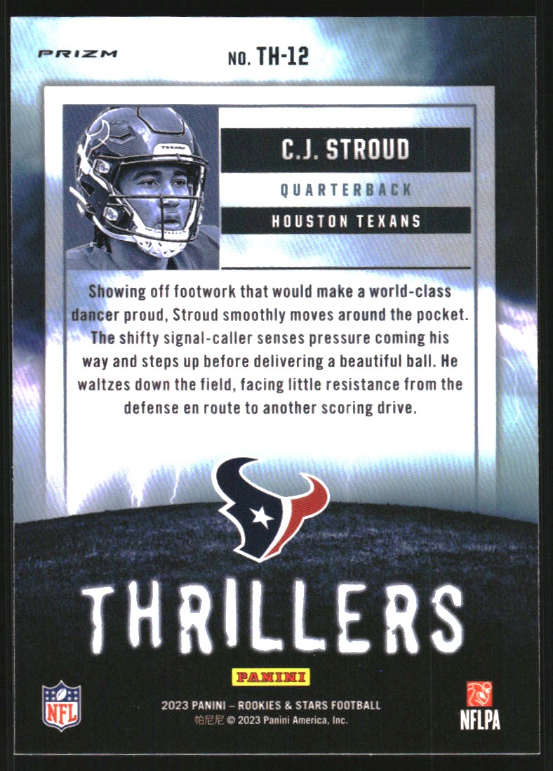 2023 Rookies and Stars Thrillers Red Plaid #12 CJ Stroud