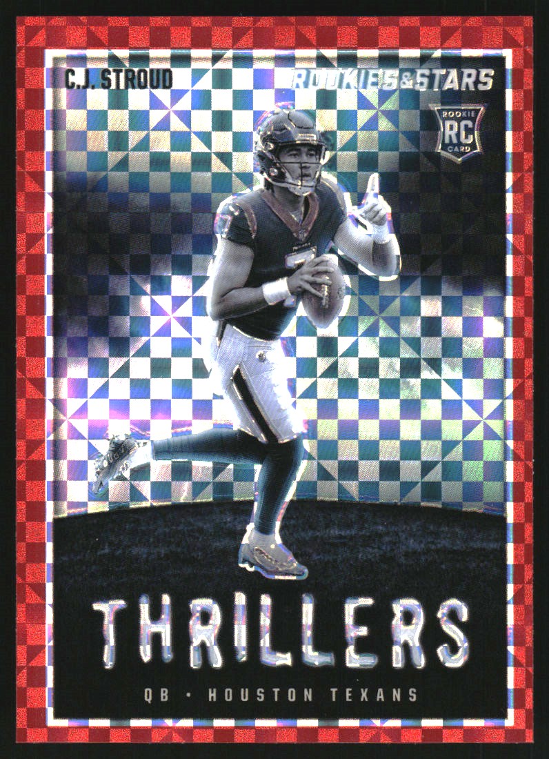 2023 Rookies and Stars Thrillers Red Plaid #12 CJ Stroud