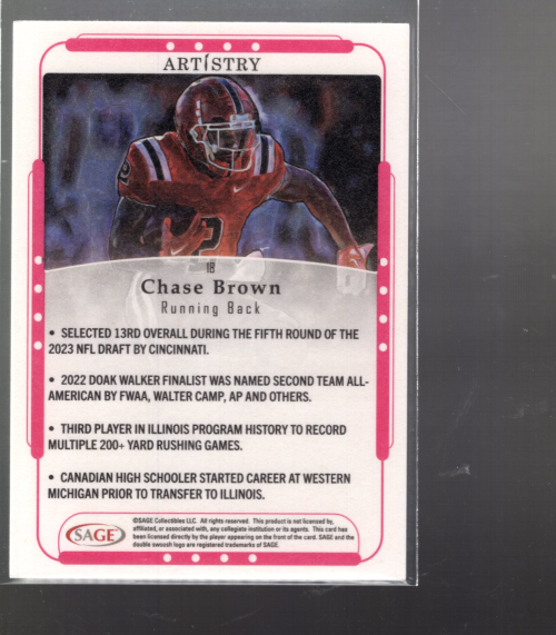 B6752- 2023 SAGE Artistry Football Assorted Cards -You Pick- 15+ FREE US SHIP - Picture 29 of 65