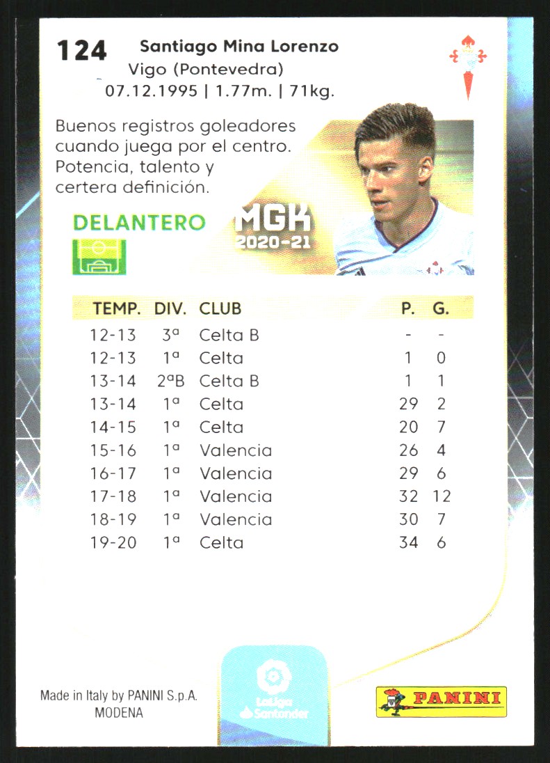 2020-21 Panini Megacracks La Liga #124 Santi Mina