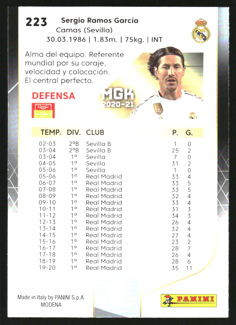 2020-21 Panini Megacracks La Liga #223 Sergio Ramos