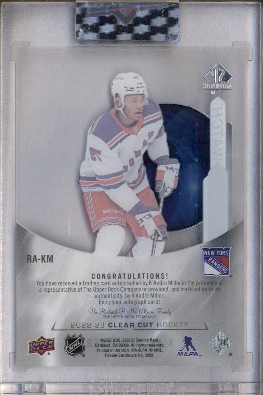 2022-23 Upper Deck Clear Cut Rookie Tribute Autographs #RAKM K'Andre Miller