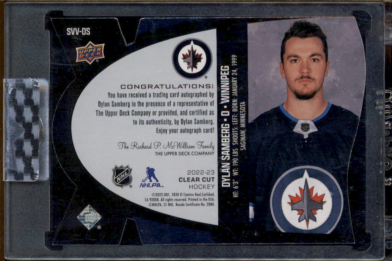2022-23 Upper Deck Clear Cut Signature Vintage Views #SVVDS Dylan Samberg