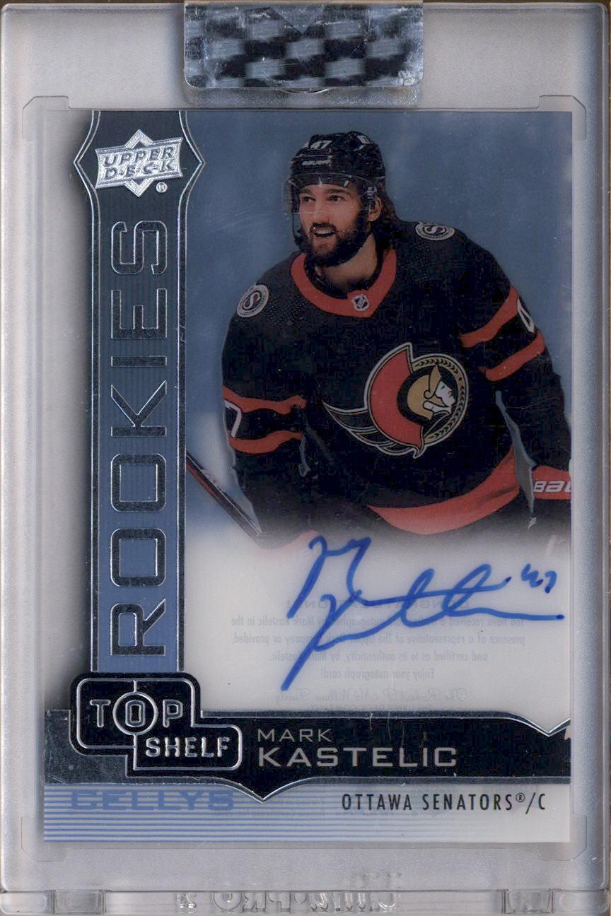 2022-23 Upper Deck Clear Cut Top Shelf Signature Cellys #TSMK Mark Kastelic