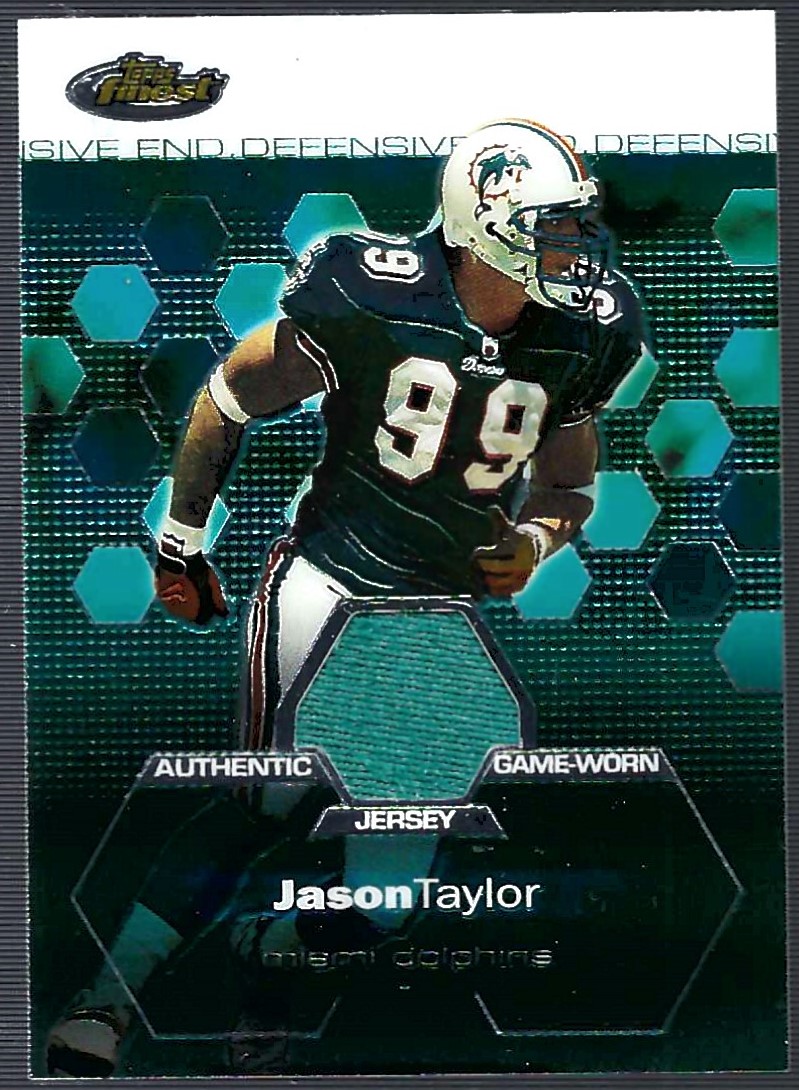 2003 Finest #109 Jason Taylor JSY C - NM-MT - AU Sports