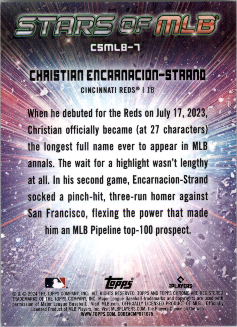 2024 Topps Stars of MLB Chrome Baseball Card Pick (Inserts) - Picture 7 of 113