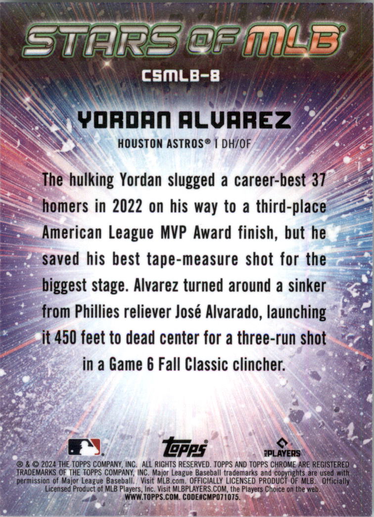2024 Topps Stars of MLB Chrome Baseball Card Pick (Inserts) - Picture 9 of 113