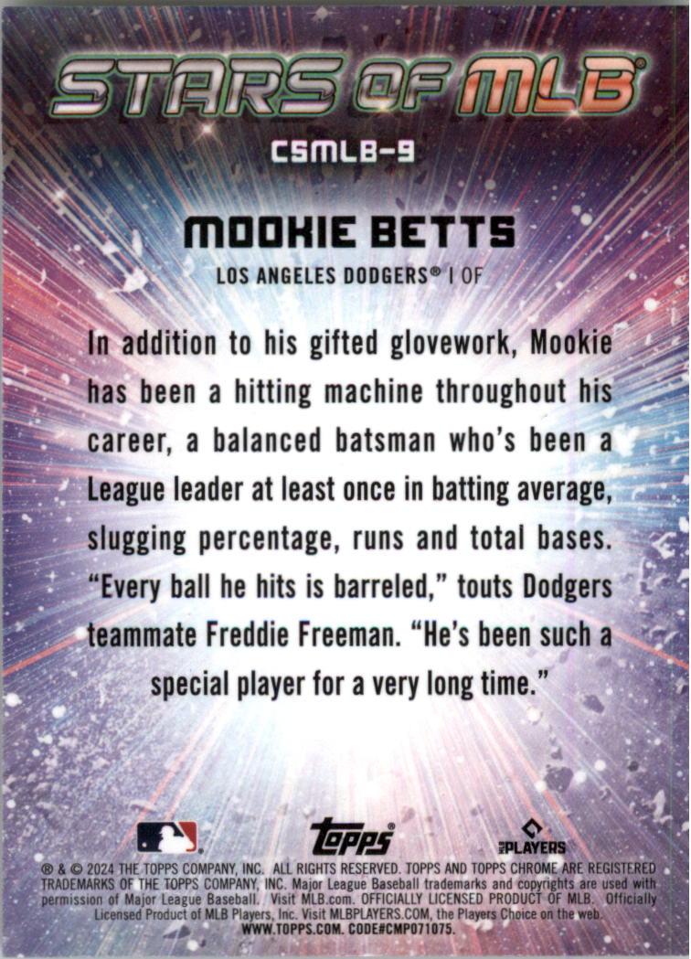 2024 Topps Stars of MLB Chrome Baseball Card Pick (Inserts) - Picture 11 of 113
