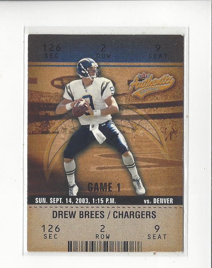 2003 Fleer Authentix #80 Drew Brees