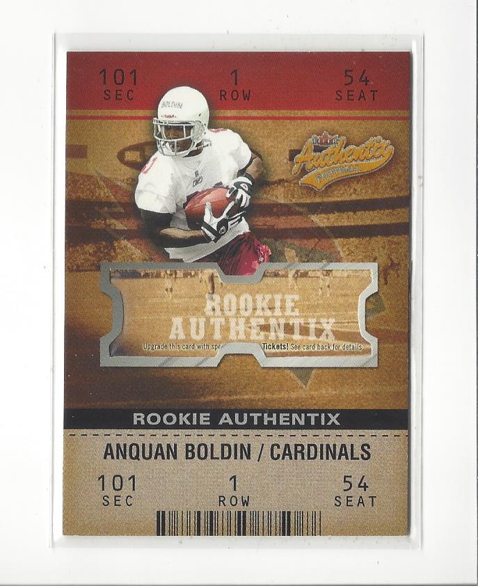 2003 LEAF ROOKIES & STARS ANQUAN BOLDIN RC PATCH JERSEY ROOKIE