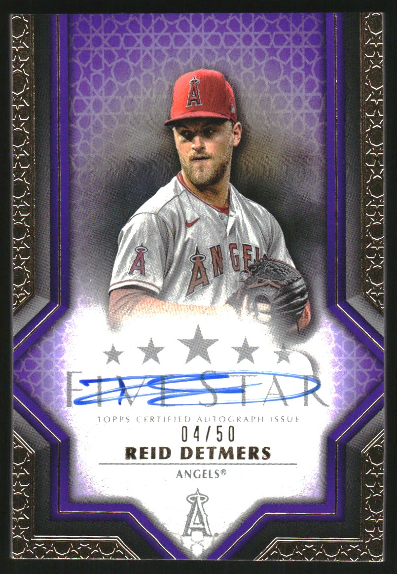 2023 Topps Five Star Autographs Purple #FSARDE Reid Detmers