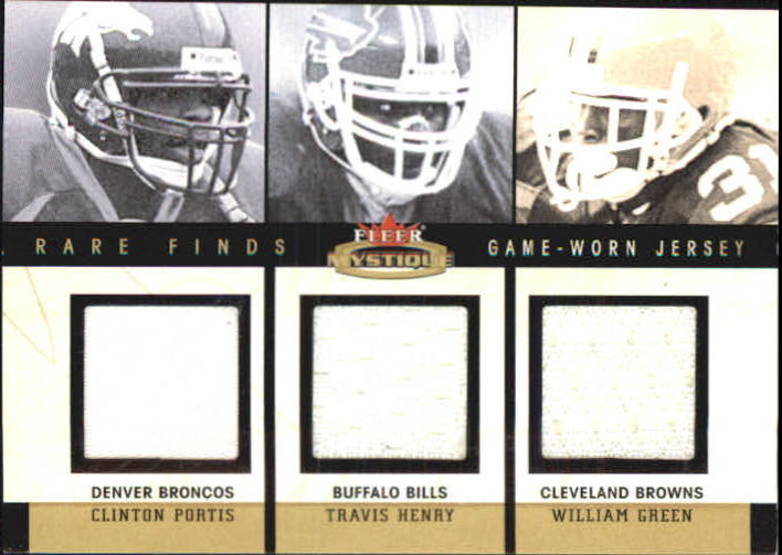 2003 Fleer Mystique Rare Finds Jersey Triples #CPTHWG Portis/Henry/Green