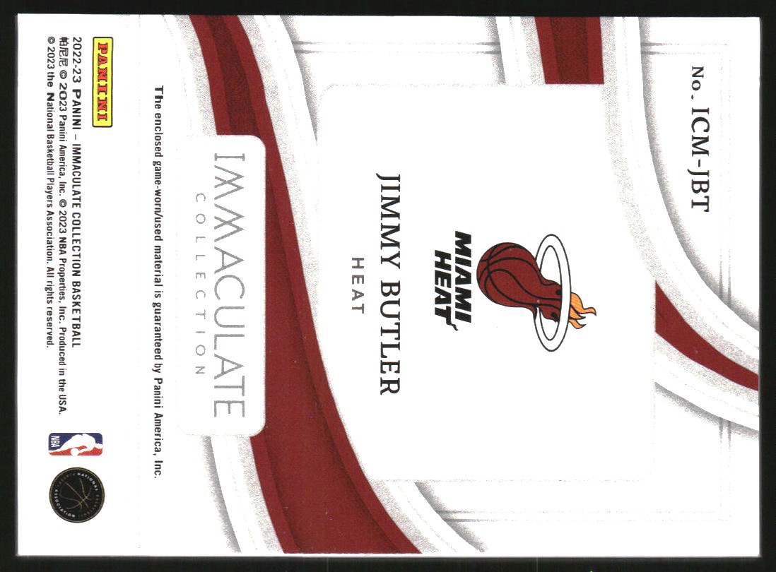 2022-23 Immaculate Collection Materials #26 Jimmy Butler/99