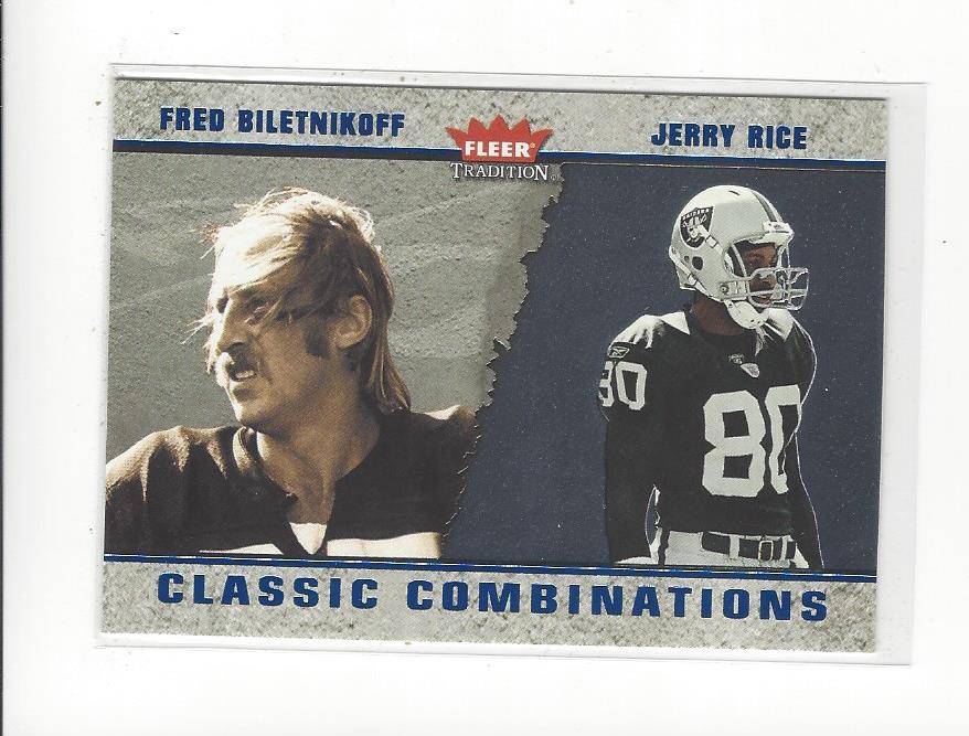 2003 Fleer Tradition Classic Combinations #17 Fred Biletnikoff/Jerry Rice