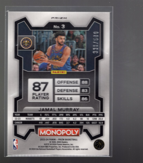 B5113- 2023-24 Panini Prizm Monopoly BK Versch. Karten -du Pick- 15 + Kostenlose - Bild 205 von 261