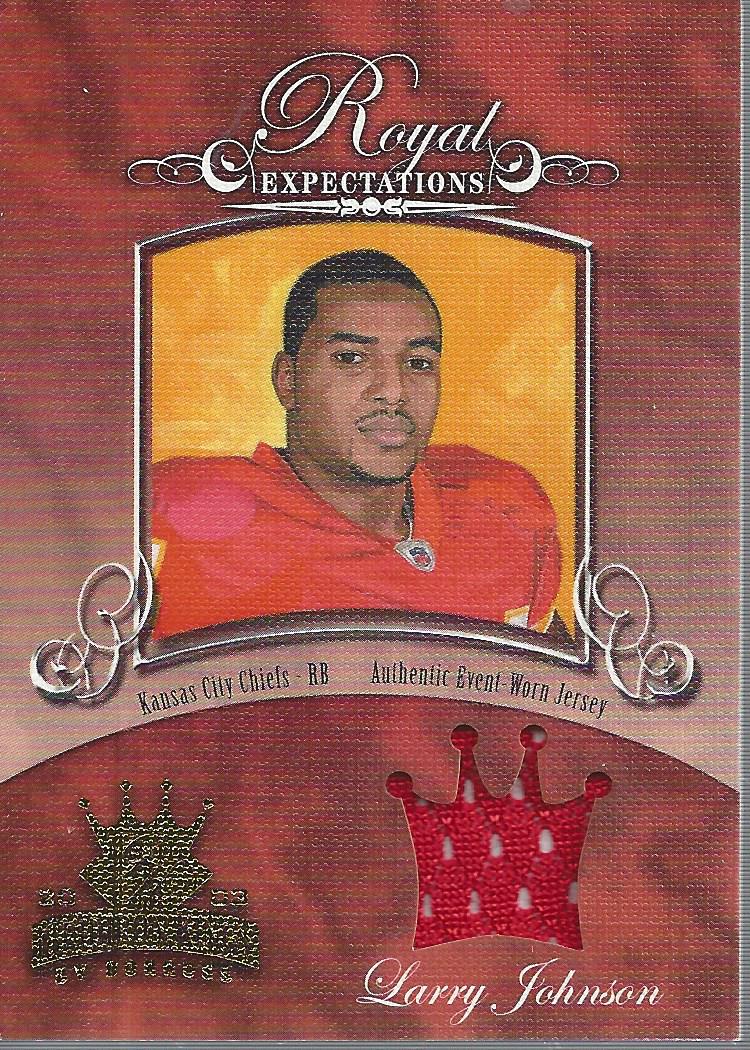 2003 Gridiron Kings Royal Expectations Materials Gold #RE10 Larry Johnson