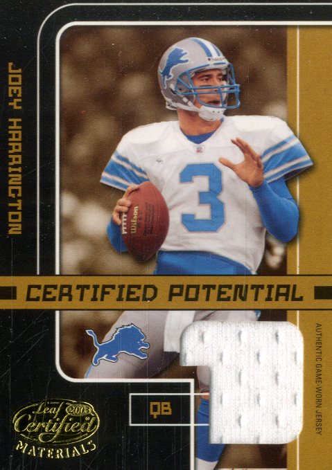 2003 Leaf Certified Materials Potential #CP10 Joey Harrington