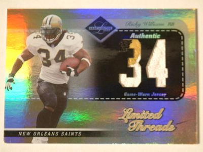 2003 Leaf Limited Threads Jersey Numbers #LT85 Ricky Williams/34