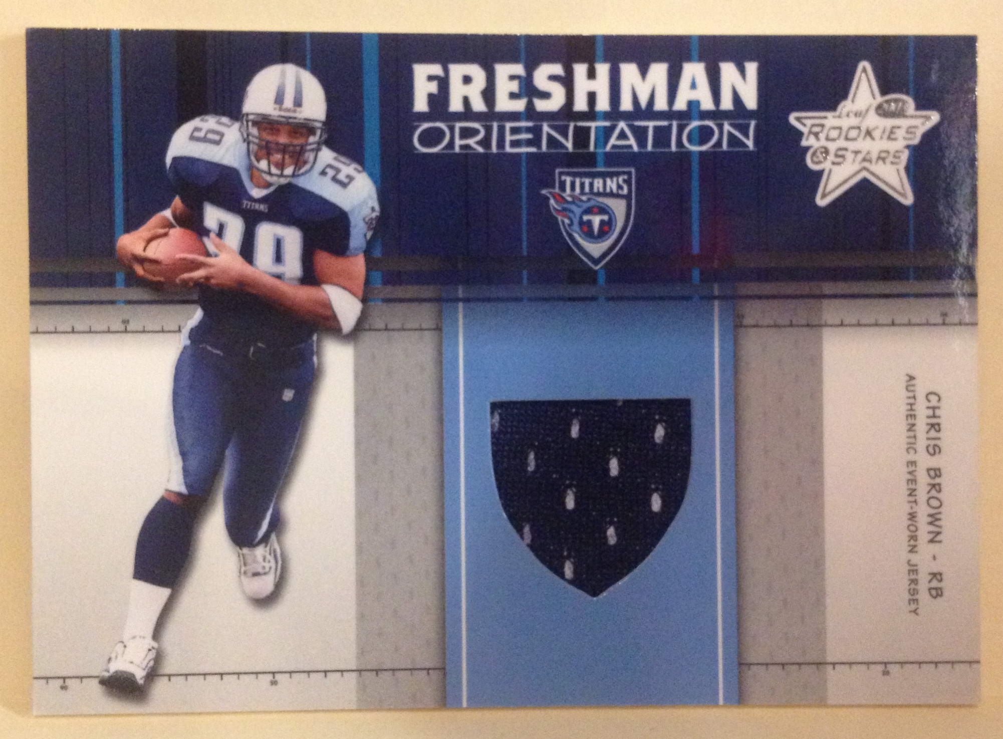 2003 Leaf Rookies and Stars Freshman Orientation Jersey #FO13 Chris Brown