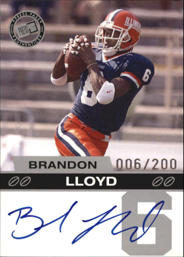 2003 Press Pass Autographs Silver #36 Brandon Lloyd