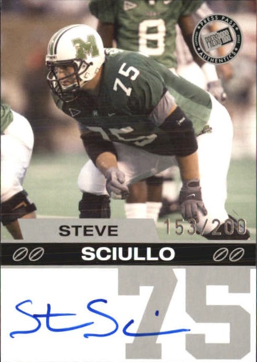 2003 Press Pass Autographs Silver #48 Steve Sciullo