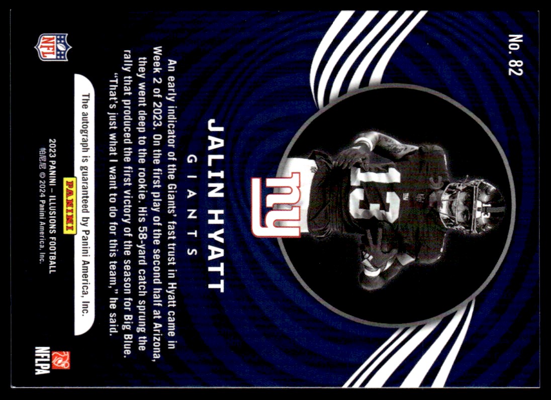 2023 Panini Illusions #82 Jalin Hyatt RC
