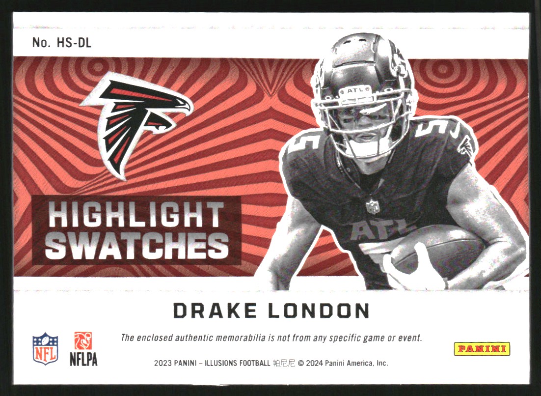 2023 Panini Illusions Highlight Swatches Red #16 Drake London