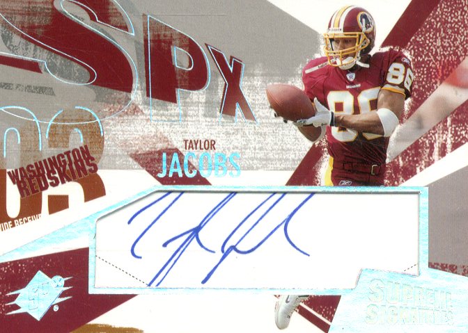 2003 SPx Supreme Signatures #SSTJ Taylor Jacobs