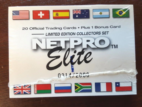 2003 Net Pro Elite Tennis Factory Sealed Set 20 cards plus 1 Bonus Glossy Card