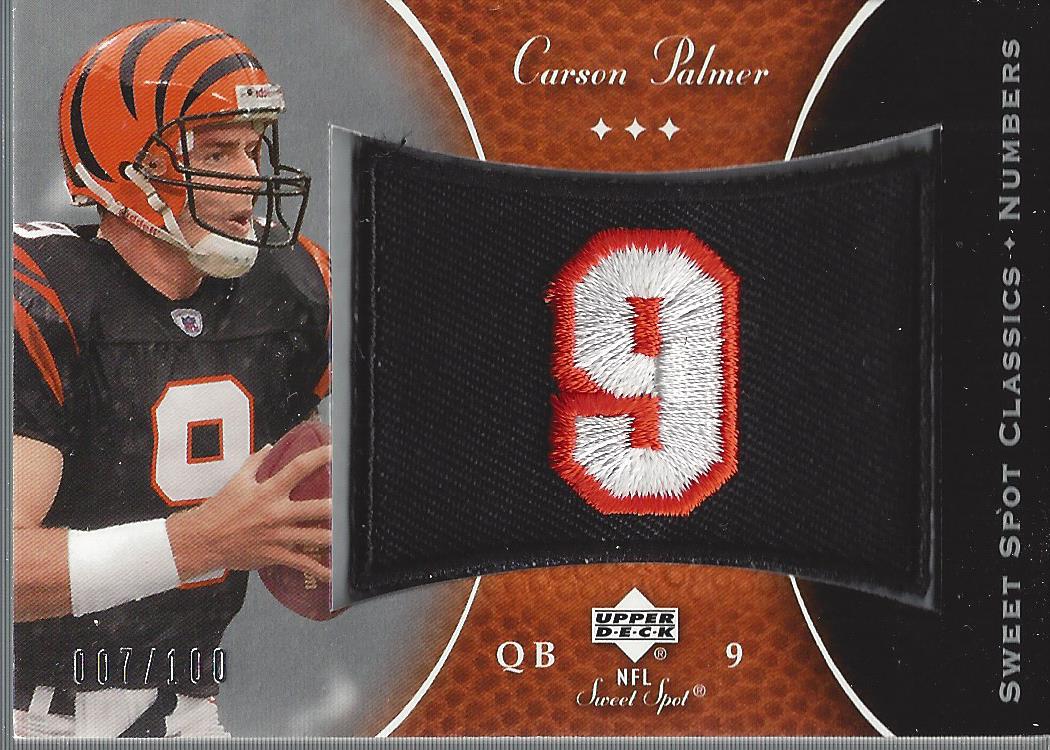 2003 Sweet Spot Classics Numbers #PSC Carson Palmer