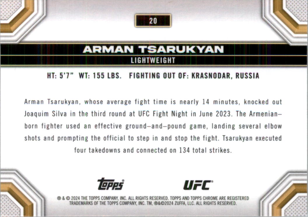 2024 Topps Chrome UFC Magenta Refractors MMA Card Pick (Inserts) - Picture 17 of 126