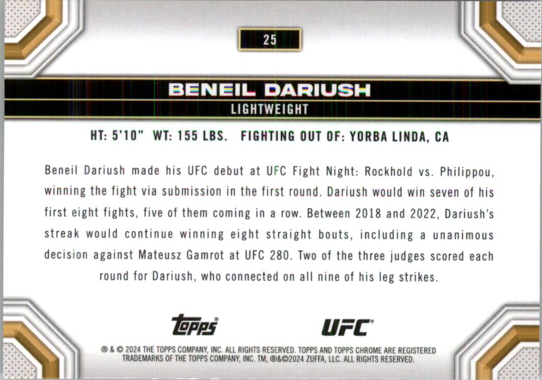 2024 Topps Chrome UFC Magenta Refractors MMA Card Pick (Inserts) - Picture 19 of 126